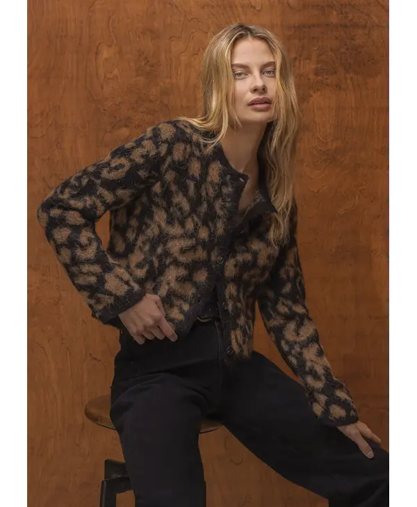 Velvet Heart Banksy Cheetah Cardigan