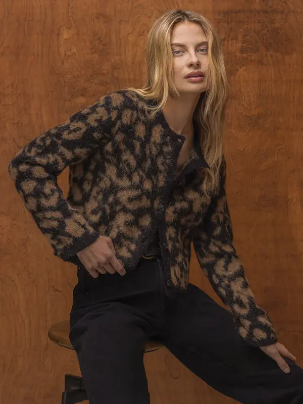 Velvet Heart Banksy Cheetah Cardigan