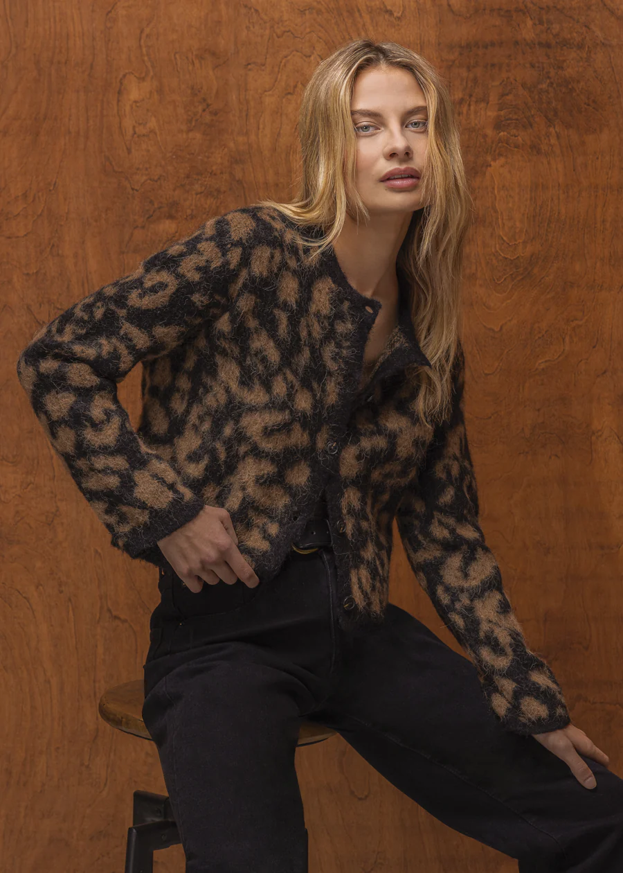 Velvet Heart Banksy Cheetah Cardigan