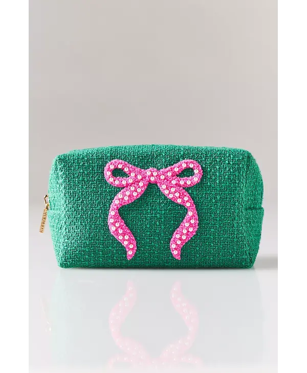 Shiraleah Mara Bow Zip Pouch, Green