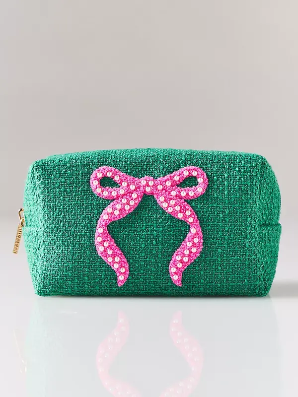 Shiraleah Mara Bow Zip Pouch, Green
