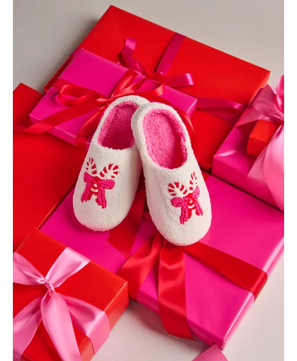 Shiraleah Candy Cane Slippers