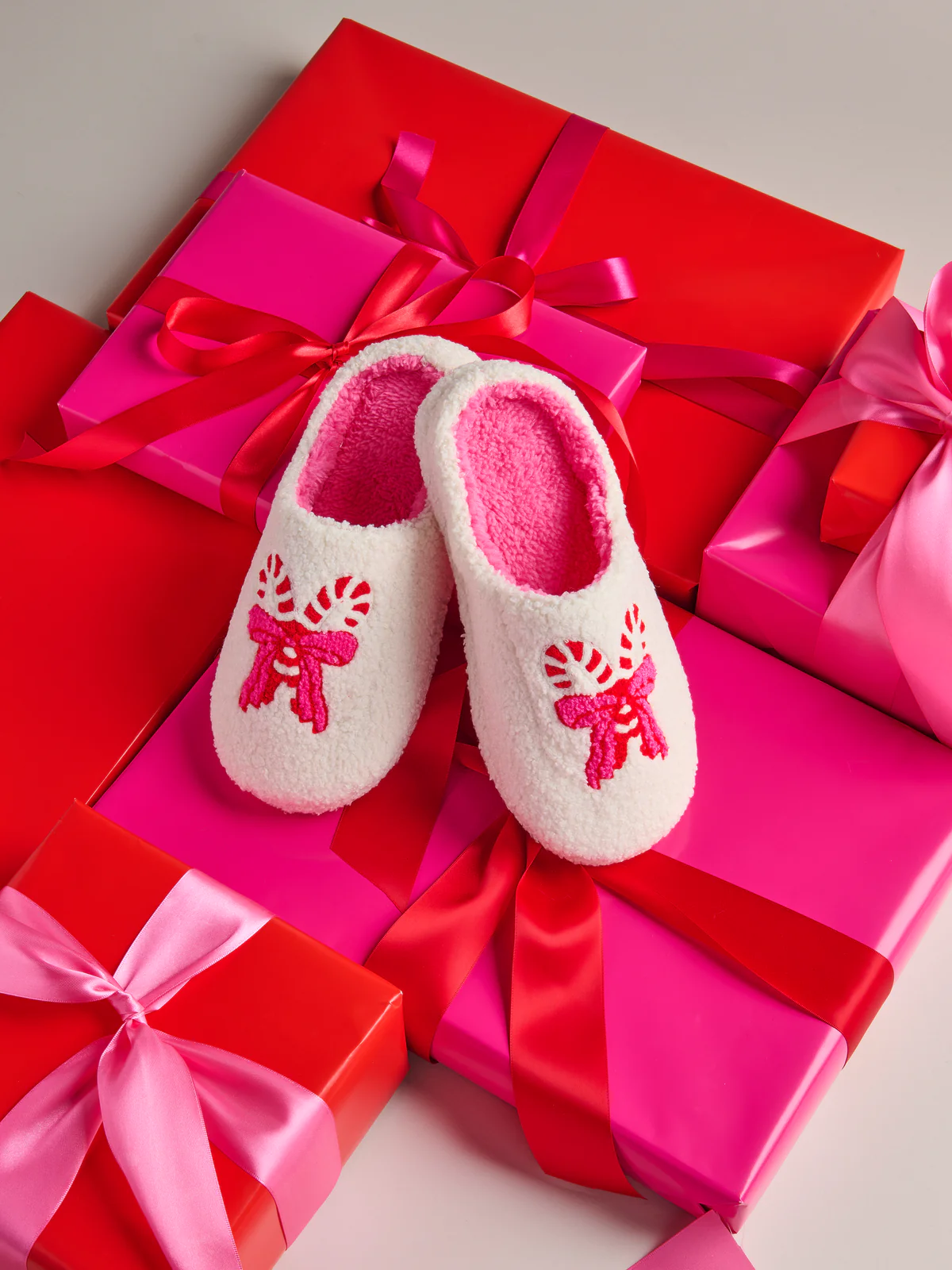 Shiraleah Candy Cane Slippers