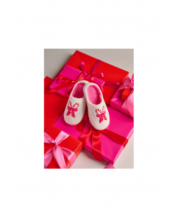 Shiraleah Candy Cane Slippers
