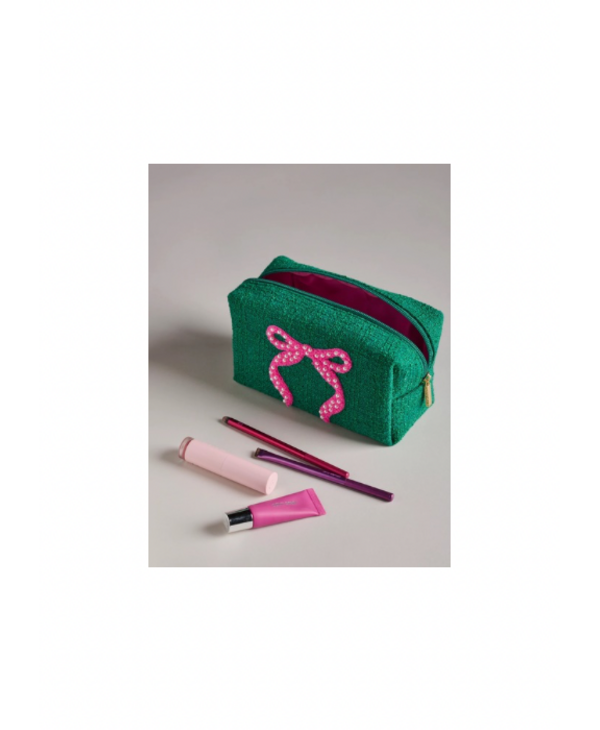 Shiraleah Mara Bow Zip Pouch, Green