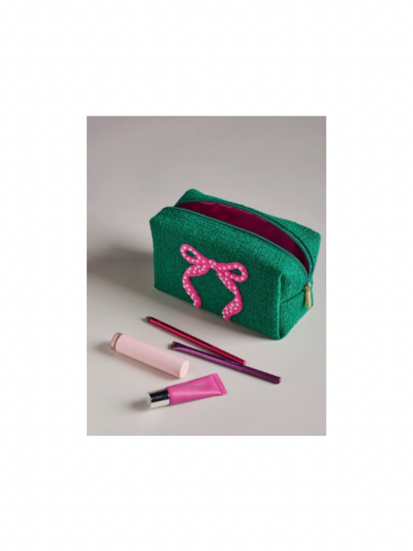 Shiraleah Mara Bow Zip Pouch, Green
