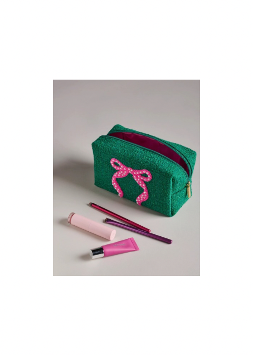 Shiraleah Mara Bow Zip Pouch, Green