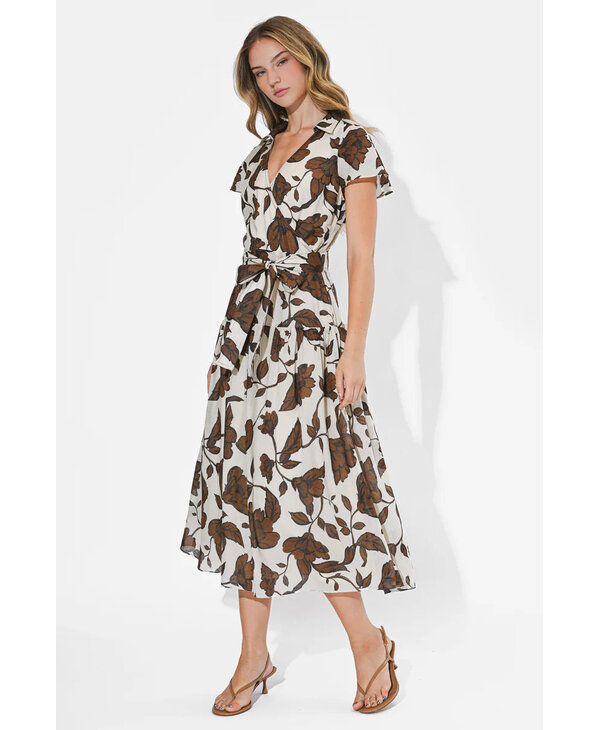 adelyn rae Taylor Flowy Wrap Midi Dress