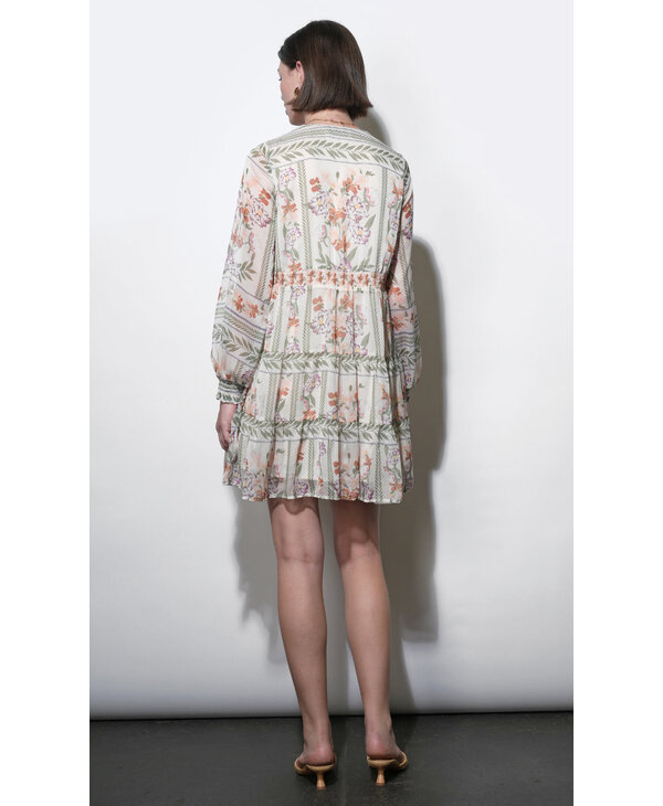 Greylin Alexis Deep V Tiered Pullover Dress