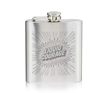 Trueflask 6 oz Stainless Steel Liquid Courage Flask