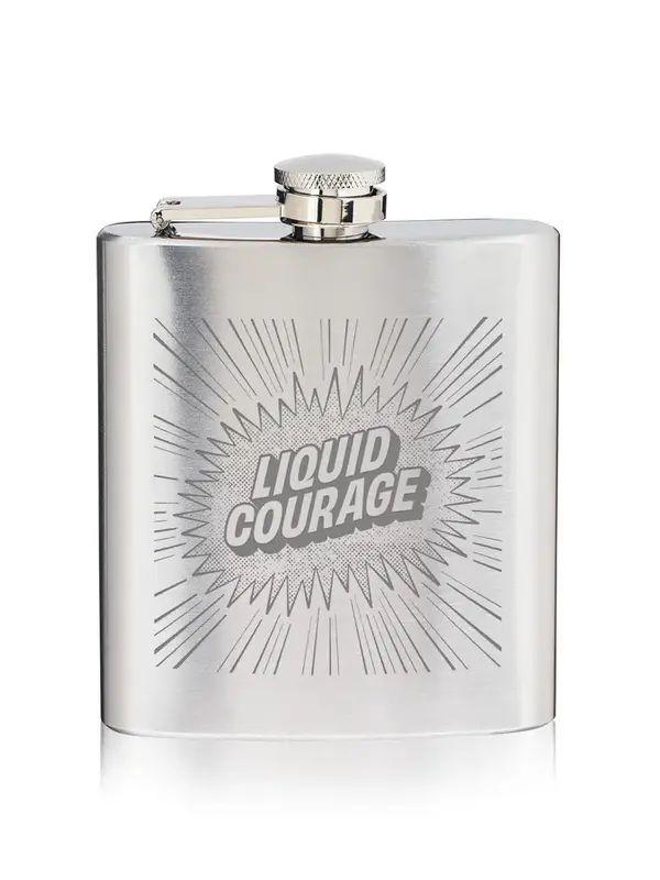 True Brands Trueflask 6 oz Stainless Steel Liquid Courage Flask