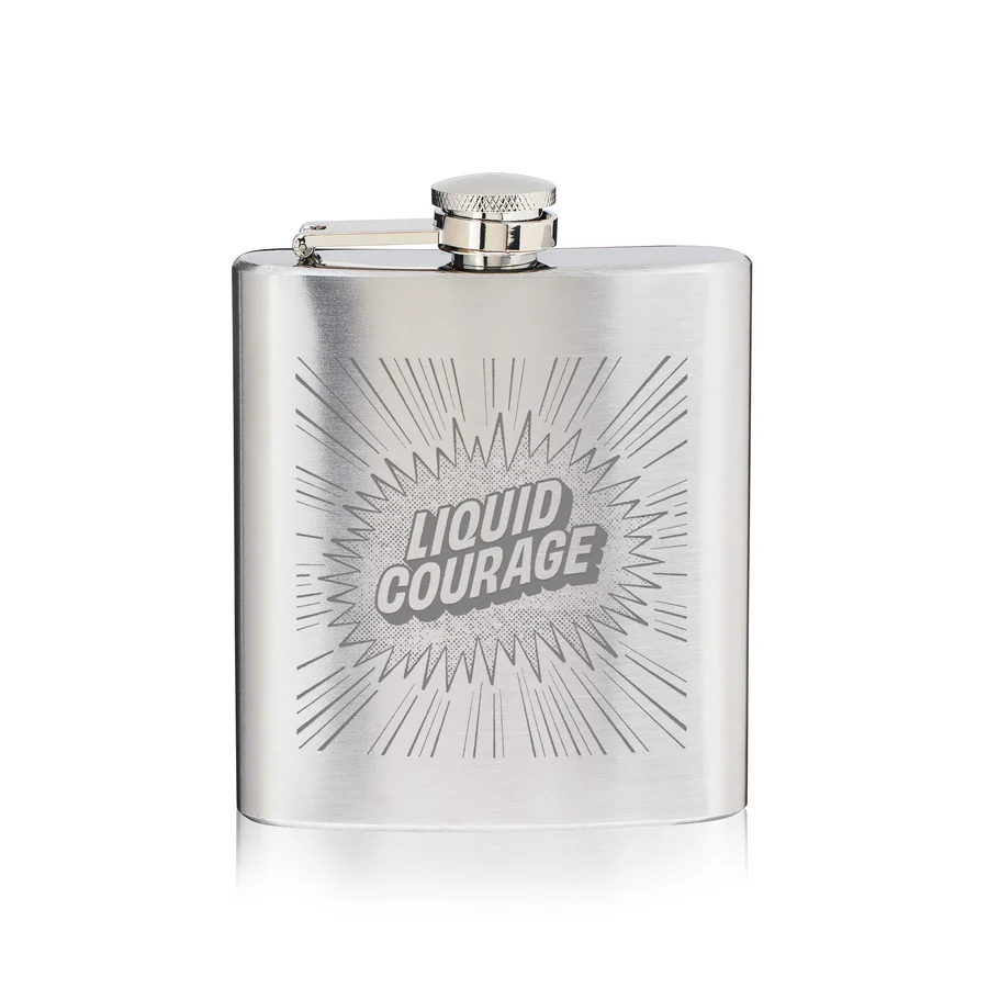True Brands Trueflask 6 oz Stainless Steel Liquid Courage Flask