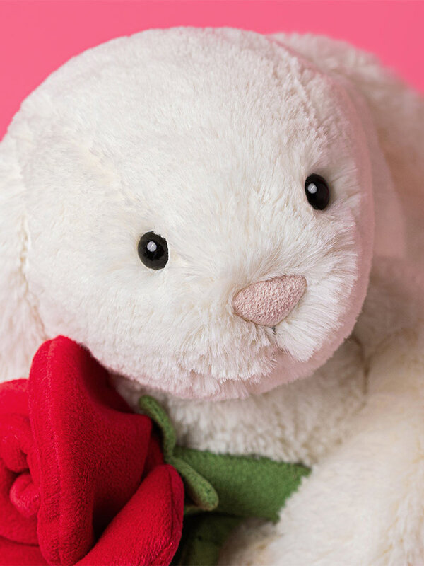 Jellycat Inc. Cream Bunny with Rose
