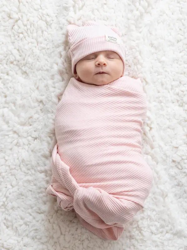 Bella Tunno Rib Swaddle & Beanie Set