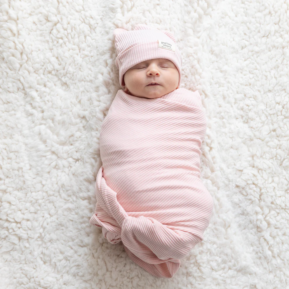 Bella Tunno Rib Swaddle & Beanie Set