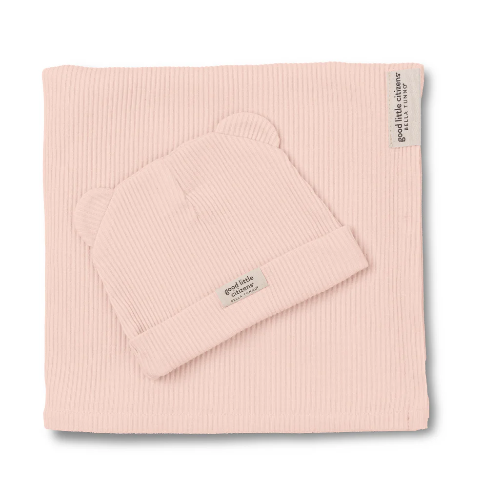 Bella Tunno Rib Swaddle & Beanie Set