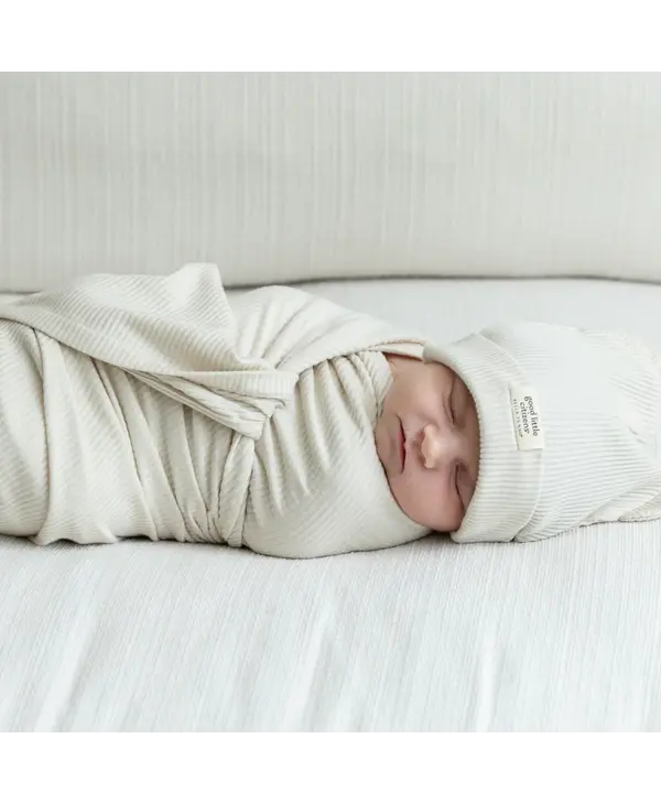 Bella Tunno Rib Swaddle & Beanie Set