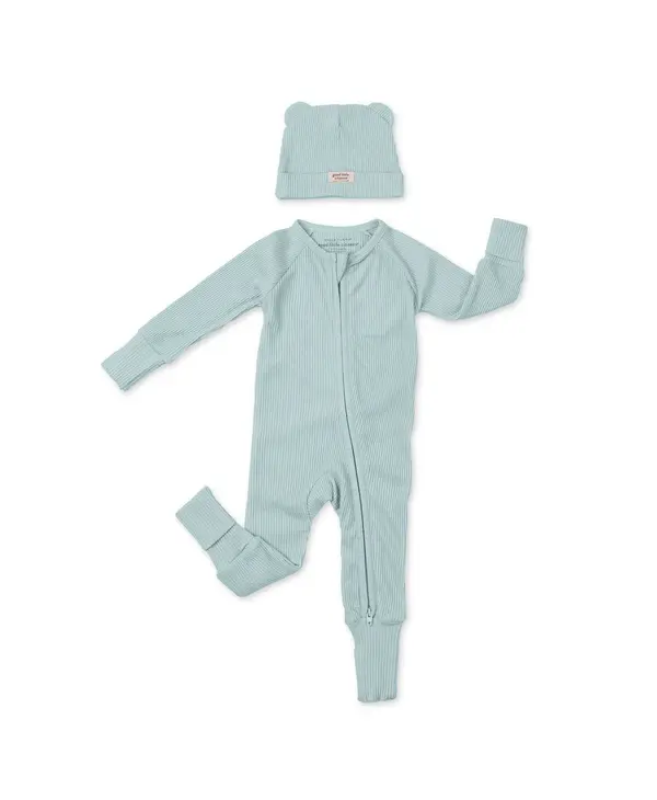 Bella Tunno Rib Zip Fit & Beanie Set