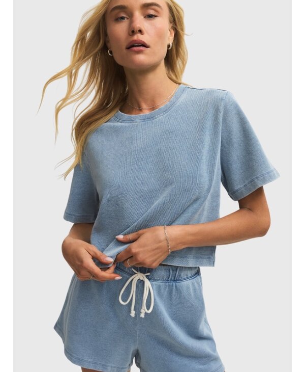 Z Supply Curran Knit Denim Sweatshirt