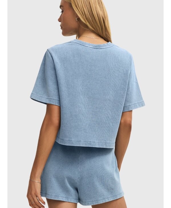 Z Supply Curran Knit Denim Sweatshirt