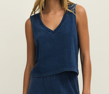 Sloane V-Neck Denim Tank