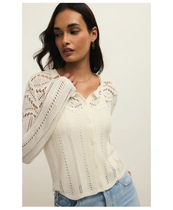Z Supply Alycia Crochet Sweater