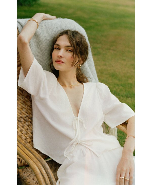 Z Supply La Belle Linen Top