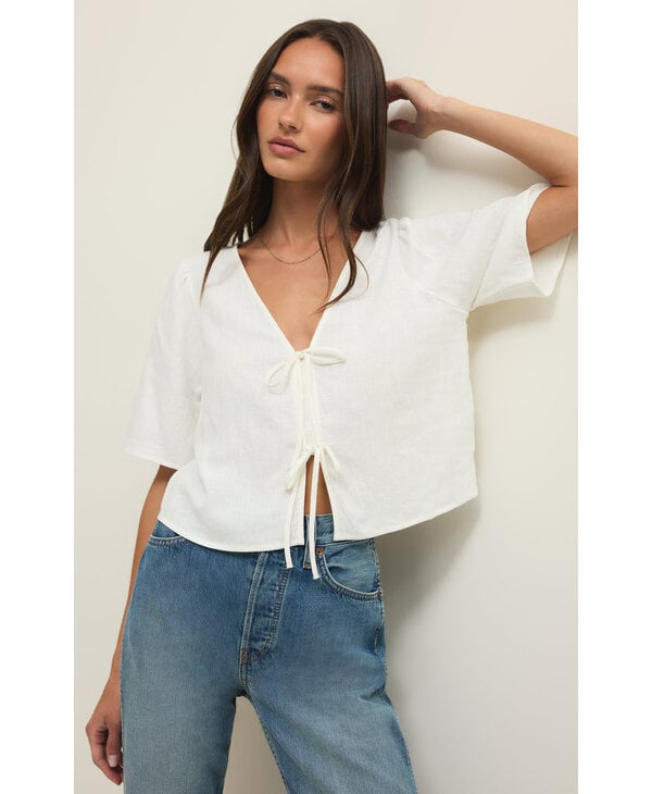 Z Supply La Belle Linen Top