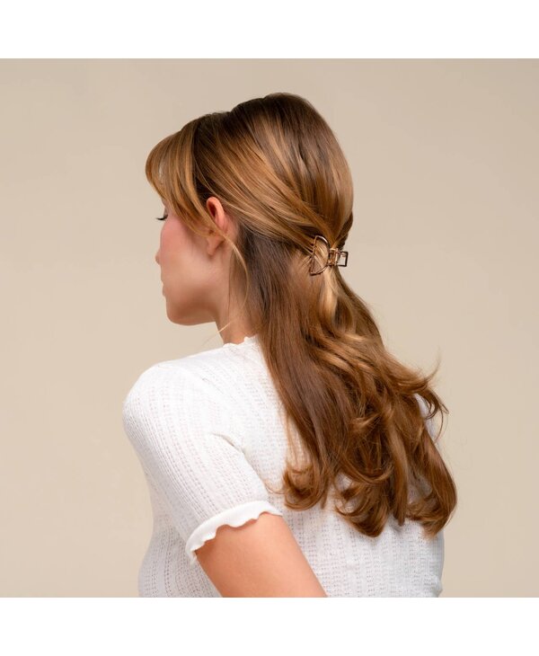 KITSCH Mini Metal French Hair Pin & Clips 3pc Set - Gold