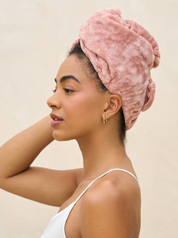 KITSCH Terracotta Plush Microfiber Hair Towel Turban