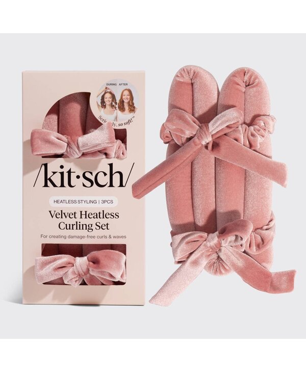 KITSCH Terracotta Velvet Heatless Curling Set
