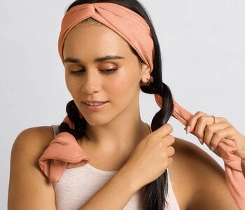 Set & Flow Heatless Curling Headband - Terracotta