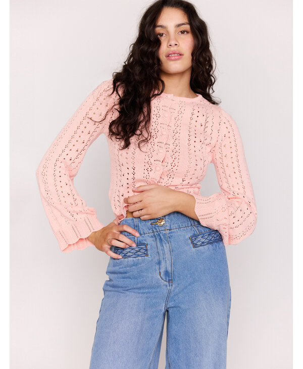 Mink Pink Sienna Pointelle Cardigan