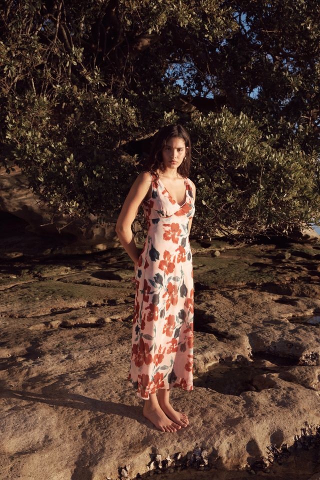 Mink Pink Arabella Bias Midi Dress