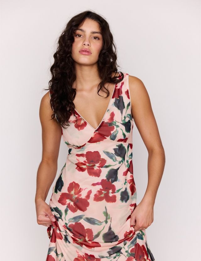 Mink Pink Arabella Bias Midi Dress