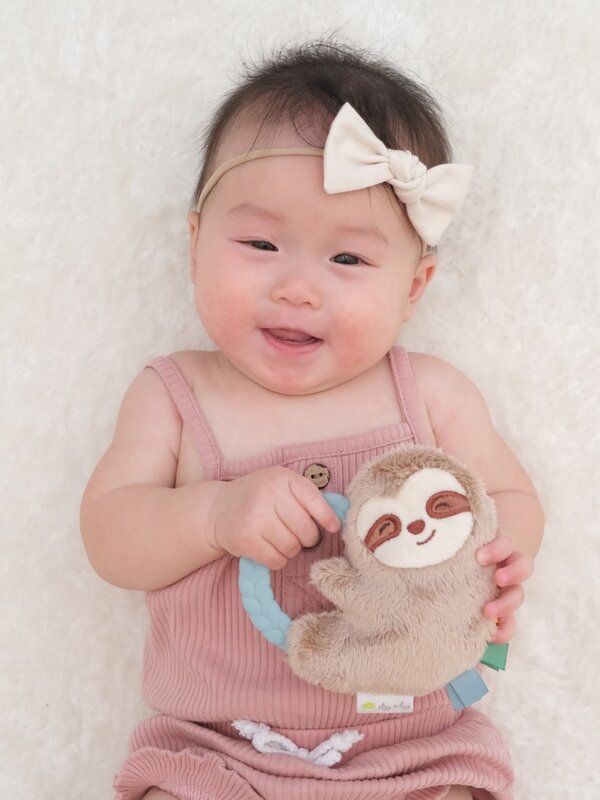 Itzy Pop & Whirl Ritzy Rattle Pal Plush Teether, Sloth