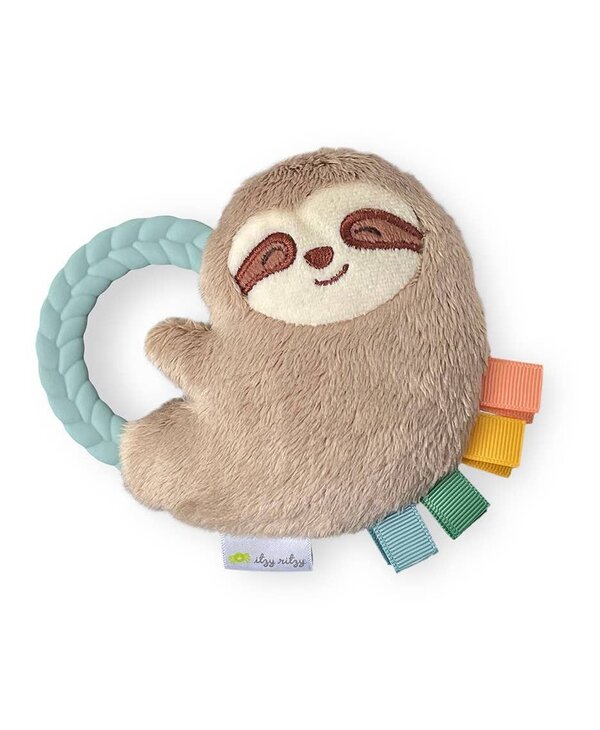 Itzy Pop & Whirl Ritzy Rattle Pal Plush Teether, Sloth