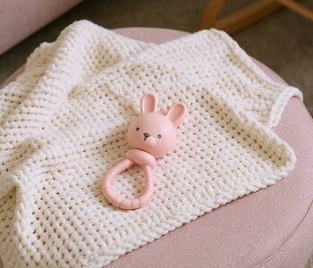 Pink Bunny Sweetie Rattle
