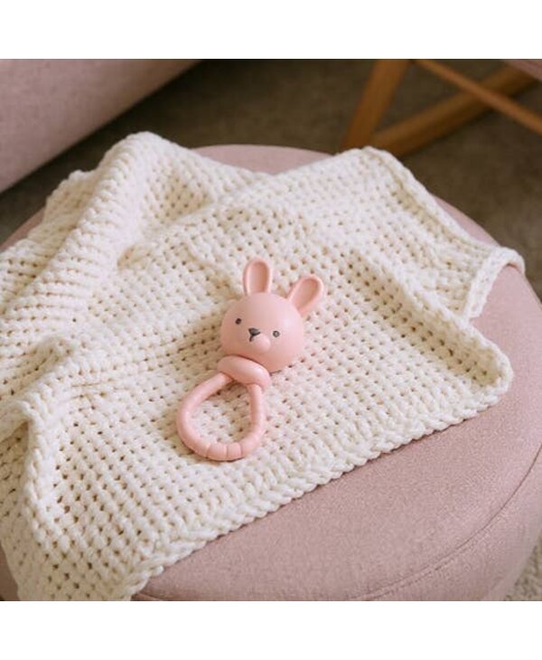 Itzy Pop & Whirl Pink Bunny Sweetie Rattle