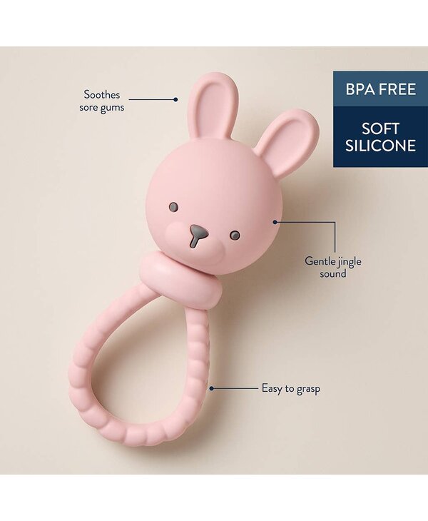 Itzy Pop & Whirl Pink Bunny Sweetie Rattle