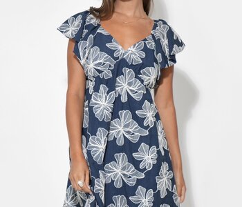 Lilah Ruffle Sleeve Mini Dress