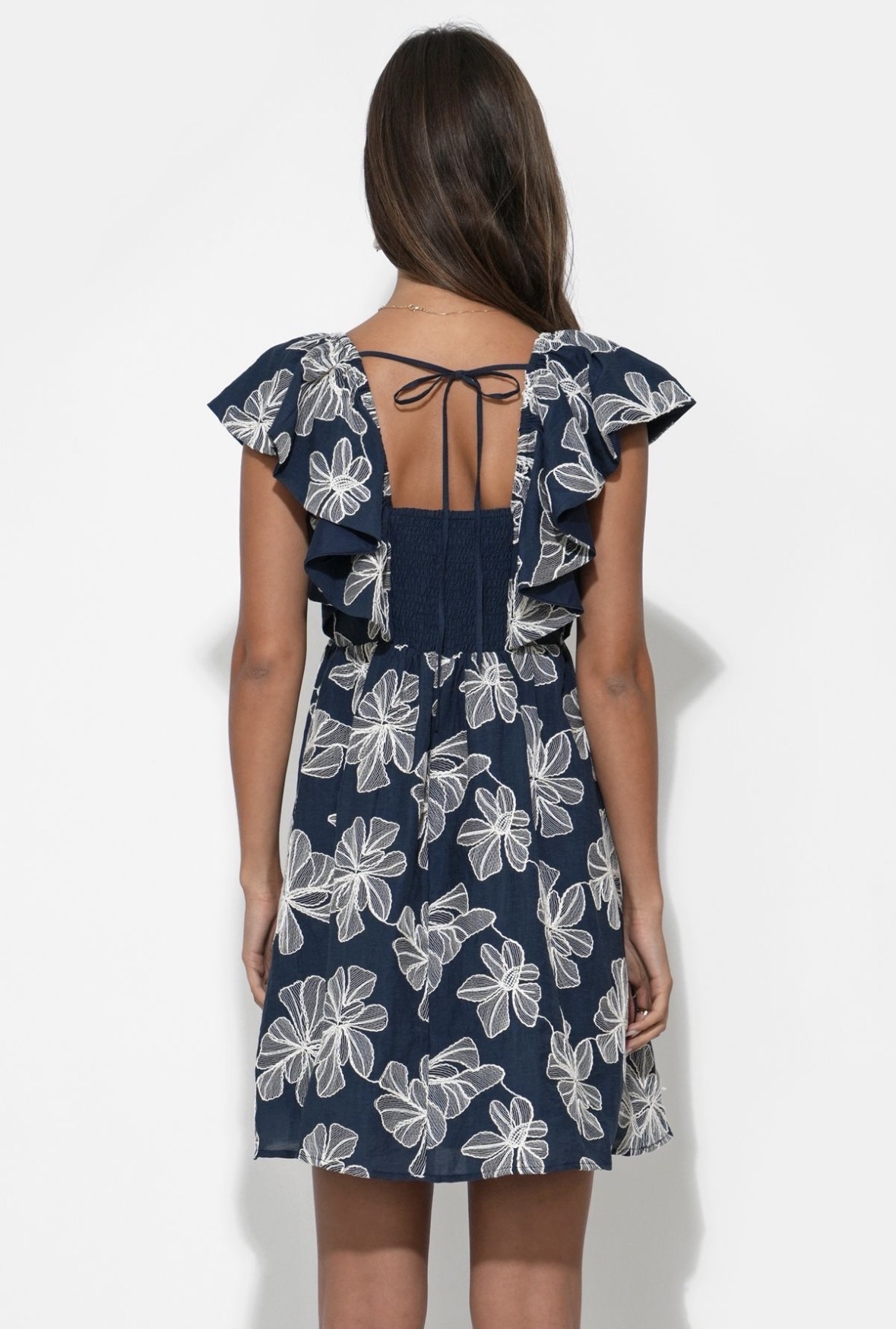 adelyn rae Lilah Ruffle Sleeve Mini Dress