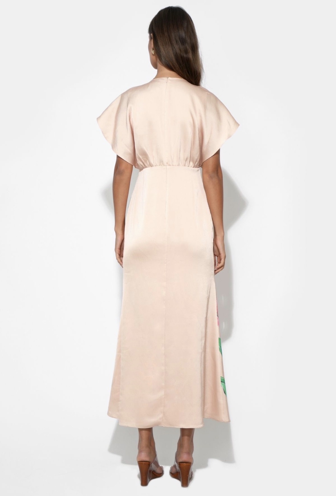 adelyn rae Madelyn Flutter Sleeve Midi Dress