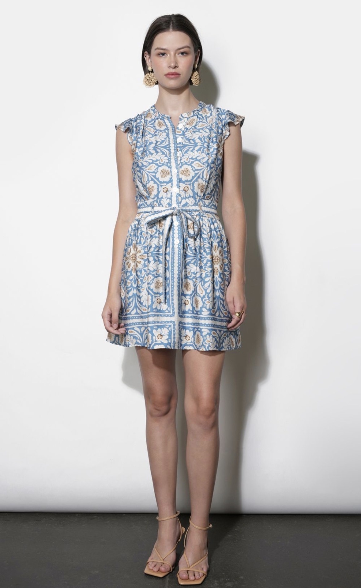 Greylin Bailey Flutter Sleeve Dress