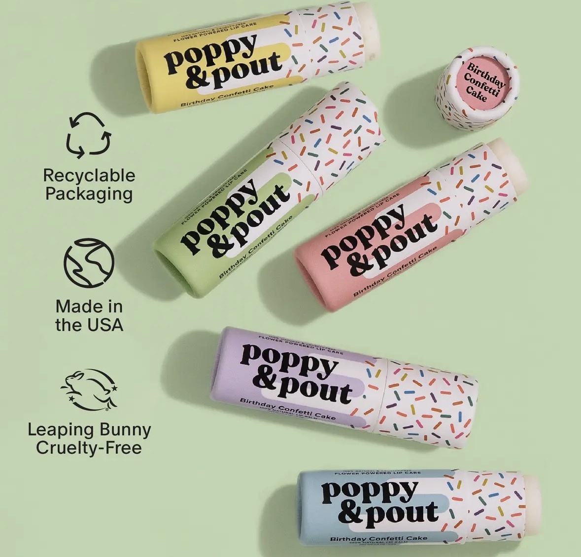 Poppy & Pout Poppy & Pout Birthday Cake Balm