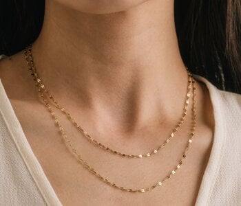 Ray Layered Necklace, Gold