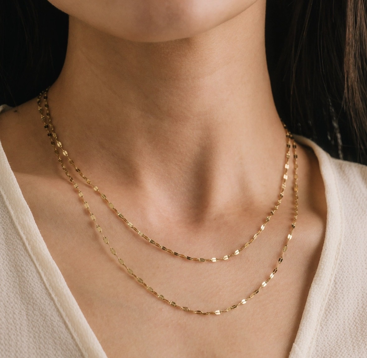 Lovers Tempo Ray Layered Necklace, Gold