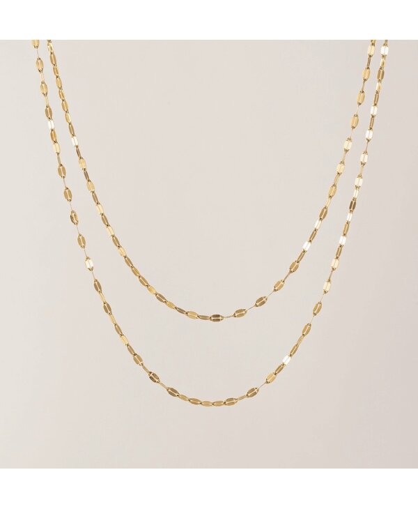 Lovers Tempo Ray Layered Necklace, Gold