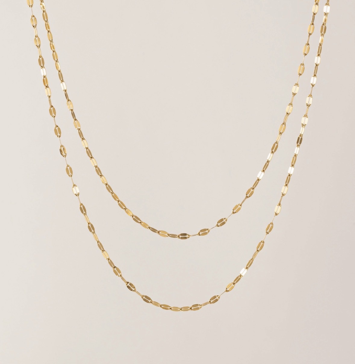 Lovers Tempo Ray Layered Necklace, Gold