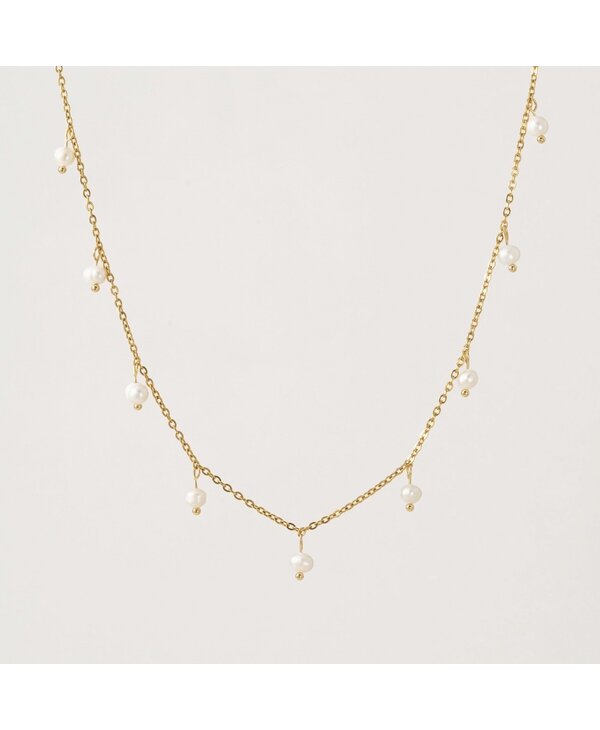 Lovers Tempo Perla Necklace, Gold